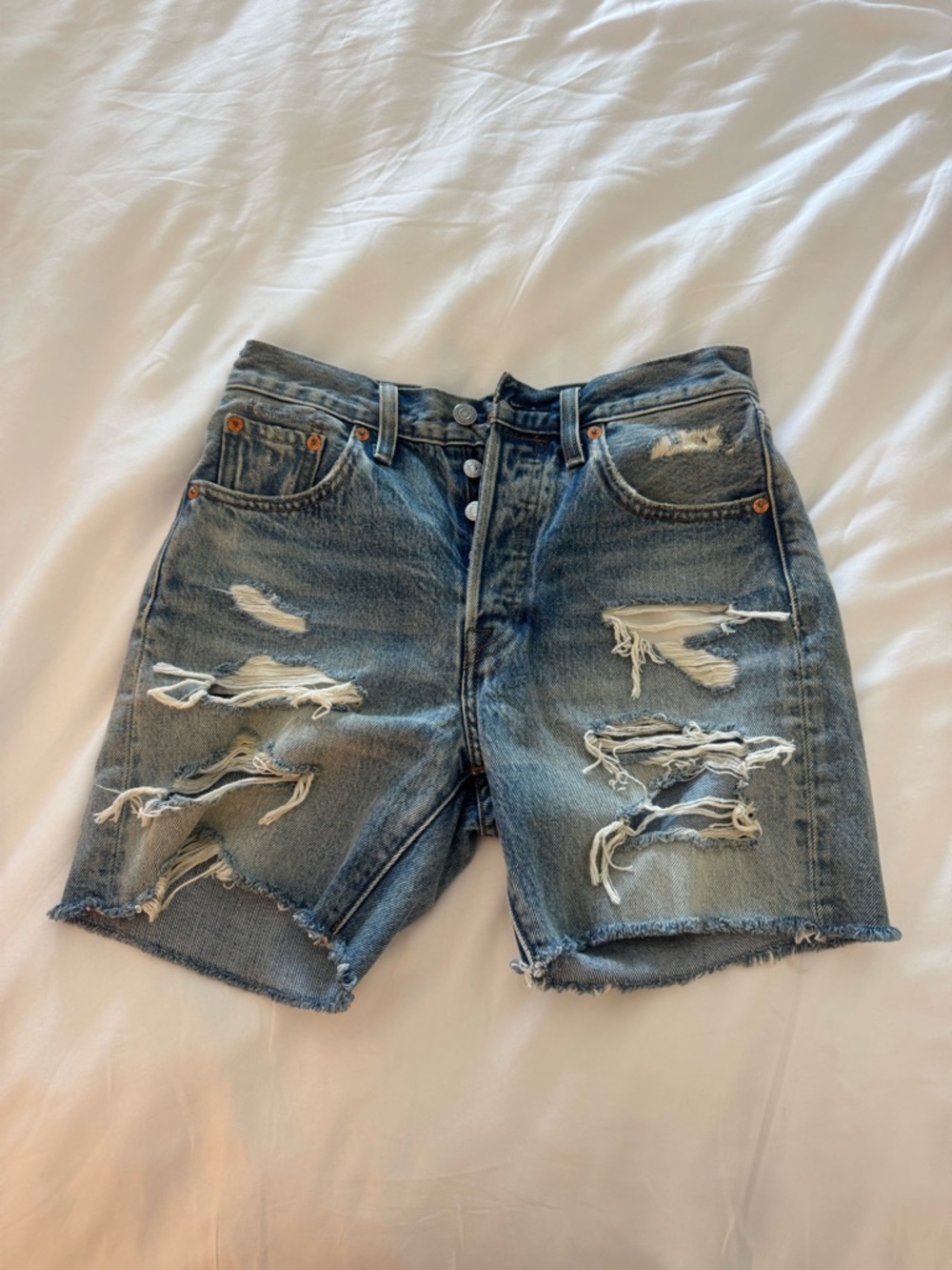 Vintage Levi's Light Blue Denim Cutoff Shorts
